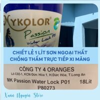 1 LÍT (SƠN CHIẾT LẺ) Sơn MYKOLOR PASSION WATER LOCK P01 sơn ngoại thất, sơn chống thấm trực tiếp tường chuyên dụng