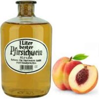 1 Liter bester Pfirsichwein 12.5% vol chai 1 lít rượu đào Đức