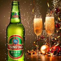 (1 LỐC 4 CHAI LỚN) Bia Tsingtao - Bia Thanh Đảo Nhập Khẩu 640ml 4.8% Vol