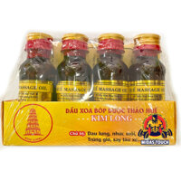 1 Lốc 8 Chai Dầu Massage Huế Kim Long Chính Hãng Sỉ Toàn Quốc - Chai Thủy Tinh Tem Đỏ
