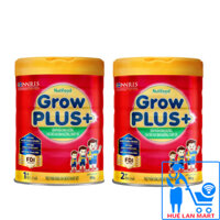 1 Lon/ Combo 3 Lon Sữa Bột Nutifood Grow Plus+ Suy Dinh Dưỡng (Đỏ) Số 1+/ 2+ (Lon 900g)