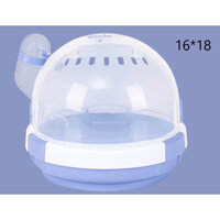 1 LỒNG NHỰA UFO MÃ L01 DẠNG TRÒN NHẬP KHẨU VẬN CHUYỂN  16CMx18CM DÙNG NUÔI CHUỘT HAMSTER, CHIM, VẸT NON (MÀU NGẪU NHIÊN)