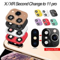 1* Luxury Case 3D Tempered Glass Fake Camera Lens Protector Protective Cover Seconds Change Sticker