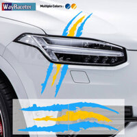 1 Ma Móng Vuốt Sọc Decal Thụy Điển Cờ Ô Tô Đèn Pha Lông Mày Miếng Dán Cho Volvo V50 V60 V70 V90 S60 S90 XC60 XC70 XC90 V40 C30