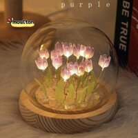 1 Mảnh Hoa Tulip Đèn Ngủ Handmade DIY Tulip Cô Gái Phòng Khách Đèn Ngủ Để Bàn Ánh Sáng Lãng Mạn Xung Quanh Đèn
