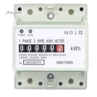 1 Máy đo năng lượng hai dây điện một pha KWh Bộ đếm AC 220V 100A Tiêu thụ Công suất điện tương tự (A)
