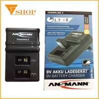 1 máy sạc pin 9V Ansmann Powerline 2 tự ngắt, sạc nhanh