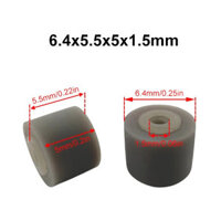 1 Máy Tính 6.4x5.5x5x1.5mm Bánh Xe Cao Su Pinch Con Lăn Dây Ròng Rọc Cho Walkman Băng Âm Thanh Ghi Áp Suất Cassette Sàn Stereo Player