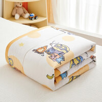 1 Máy Tính Giặt Cotton Đậu Nỉ Chăn Mùa Hè Hoạt Hình Màu Vàng Minion In Mỏng Duvet Cho Học Sinh Đơn Đôi Nữ Hoàng King Size 120 * 150cm