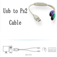 1 * Máy Tính Mới Cáp USB Đực Để PS2 Dây Cáp Cáp Adapter Chuyển Đổi USB Sang PS2 Dây