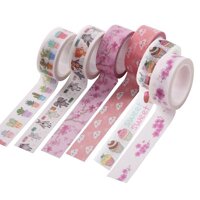 1 Máy Tính Mới Đến 15Mm * 5M Dễ Thương Cá Hoa Washi Băng Rộng Dính Chắc Băng Dính Thêu Sò Album DIY Trang Trí Băng Keo Giấy