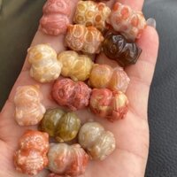 1 Máy Tính Thời Trang INS Style Mini San Hô Tự Nhiên Ngọc Gấu Trúc Mặt Dây Chuyền Đá Hoa Cúc Sáng Tạo Mã Não Vòng Cổ Hoa Đầy Đủ Mặt Dây Chuyền Gấu Trúc Miếng Đệm Hạt Cho Vòng Tay DIY Mặt Dây Chuyền Vòng Cổ Quà Tặng Nhỏ (Màu Sắc Giao Hàng Ngẫu Nhiên)