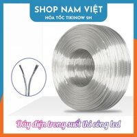 1 Mét Dây Điện Trong Suốt 2 Lõi Thi Công Đèn LED - 20AWG  280.15 1.8mm