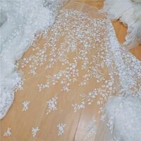 1 mét thêu ren đính hoa vải ren trang trí may cổ áo vá áo cưới váy cô dâu tự làm cho váy cưới váy cưới