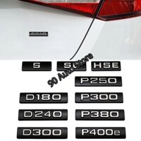 1 Miếng Dán Chữ Kim Loại Biểu Tượng Bên Xe Ô Tô Cho Land Rover HSE S SE D180 D240 D300 P250 P300 P380 Thân Xe Phía Sau Thân Xe Đuôi Huy Hiệu Decal Phụ Kiện