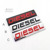 1 Miếng dán kim loại in logo chữ Diesel thay thế cho cốp sau xe hơi đa năng