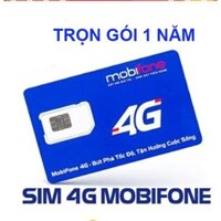 [1 NĂM KHÔNG NẠP TIỀN] SIM 4G MOBI MDT255 TẶNG 36GB/NĂM