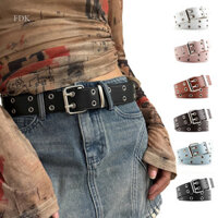 1 Nam Nữ Thắt Lưng Đôi Lỗ Thắt Lưng Punk Hip Hop Rock Thắt Lưng Quần Jean Thắt Lưng Punk Khóa Trang Trí