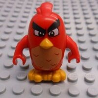 1 Nhân Vật LEGO Minifigures Chim Đ.i.ê.n Màu Đỏ Biểu Cảm Khó Chịu Trong Phim The Angry Birds Movie