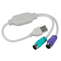1 * Nóng USB Đực Để PS2 Nữ Máy Tính Cáp Cáp Chuyển Đổi USB Sang PS2 Dây Cáp