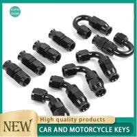 1 Ống Dẫn Nhiên Liệu AN4 6 8 10 12AN 0 45 90 180° Đầu Nối Ống Dẫn Dầu Làm Mát Bằng Nhôm Có Thể Tái Sử Dụng