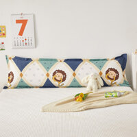 1 PC 100% Cotton Bolster Cover Hoạt Hình Sư Tử In Đôi Gối Dài Siêu Đơn Nữ Hoàng King Size (Không Có Chất độn)