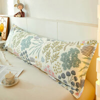 1 PC 100% Cotton Thời Trang In Thực Vật Bolster Ốp Lưng Siêu Đơn Nữ Hoàng King Size Đôi Dài Gối Có Dây Kéo