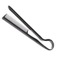 1 Pc Styling Combs Tool Haircut Straightening V Shape Black Color Comb Clip-Type Hairdressing Hair Straightener