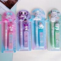 [1 Pen + 1 Cục Tẩy Búp Bê + 1 Hộp Ruột Bút Chì Cơ Học Yugui Dog Kuromi Melody 0.5 Mực Kim Loại Họa Tiết Hoạt Hình Dễ Thương