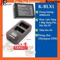 1 Pin 1 sạc máy ảnh Kingma BLX-1 thay thế cho máy ảnh Olympus OM-1