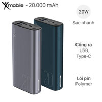 1 Pin sạc dự phòng Polymer 20000mAh Type C PD QC3.0 20W Xmobile PowerBox+ JP218 ( Like New )