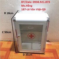 1 - (Q9HCM) - Tủ Thuốc Y Tế  - Tủ Y Tế Gia Đình Chất Liệu Nhôm Kính Để Bàn Hoặc Treo Tường Cỡ Lớn - Mã:TT03 - tr1 -