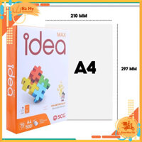 1 Ream 500 Tờ Giấy in IDEA A4 70gsm/80gsm Chính hãng Thái Lan