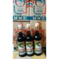 1 SÁCH 4 CHAI NƯỚC MẮM CÁT HẢI CHAI SÀNH / 27 ĐỘ ĐẠM ( 650ml × 4 chai )
