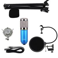 1 Set Cardioid Condenser Microphone Blue, with   Arm