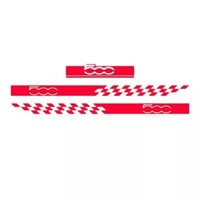 1 Set Hood Bonnet Stickers Body Door Side Skirt Stripes Decal Fit For Fiat 500 A