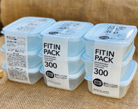 1 Set Hộp Nhựa Đựng Thực Phẩm Dùng CHo Lò Vi Sóng 300ml - Nội Địa Nhật Bản