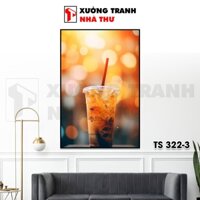 1 Tấm Tranh 40x60cm  Treo Tường Đồ Uống Trang Trí Quán Trà Sữa - Tranh Dán Trường Decor Quán Nước Nhiều Mẫu Mã
