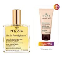 [1 Tặng 1] Dầu Dưỡng Da Khô Đa Năng NUXE HUILE PRODIGIEUSE MULTI-PURPOSE DRY OIL 50ml (Tặng 1 Kem Dưỡng Da Tay NUXE REVE DE MIEL 50ml)
