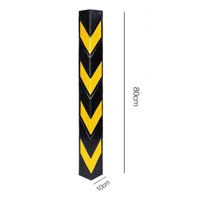 1 Thanh ốp cột cao su cao 800mm Decal phản quang. Bảo vệ góc tường, góc cột. Kích thước 780x95x9mm. Bao phụ kiện lắp đặt