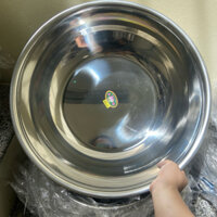 1 Thau Trộn, Chậu Inox 430 Đáy Bầu  size 42- 58cm