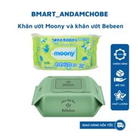 1 Thùng 10 gói khăn ướt Bebeen Hàn Quốc/ 10 gói giấy ướt Moony Nhật Bản