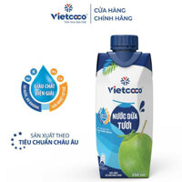 (1 Thùng 12 hộp)  Nước dừa tươi Vietcoco 330ml ( Hoàn toàn tự nhiên)