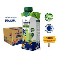 (1 Thùng 12 Hộp) Sữa dừa Vietcoco hộp 330ml Organic Coconut Milk OGANICO