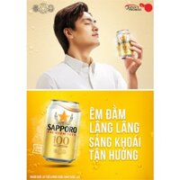 (1 thùng - 24 chai ) Các loại bia Sapporo  Premium 330ml