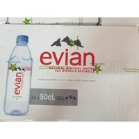 1 Thùng 24 Chai Nước Khoáng Evian Chai Nhựa (500ml / Chai)