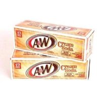 [1 THÙNG 24 LON ] NƯỚC XÁ XỊ CÓ GAS A&W CREAM SODA 355ML