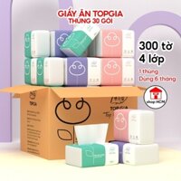 [1 thùng - 30 gói] Khăn giấy TopGia