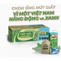 1 thùng 48 hộp sữa Milo lúa mạch ít đường 180ml