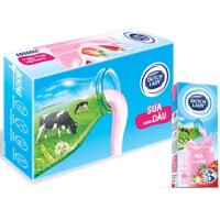 1 Thùng 48 Hộp Sữa Uống Tiệt Trùng Dutch Lady Cô Gái Hà Lan Dâu (48 x 180ml)